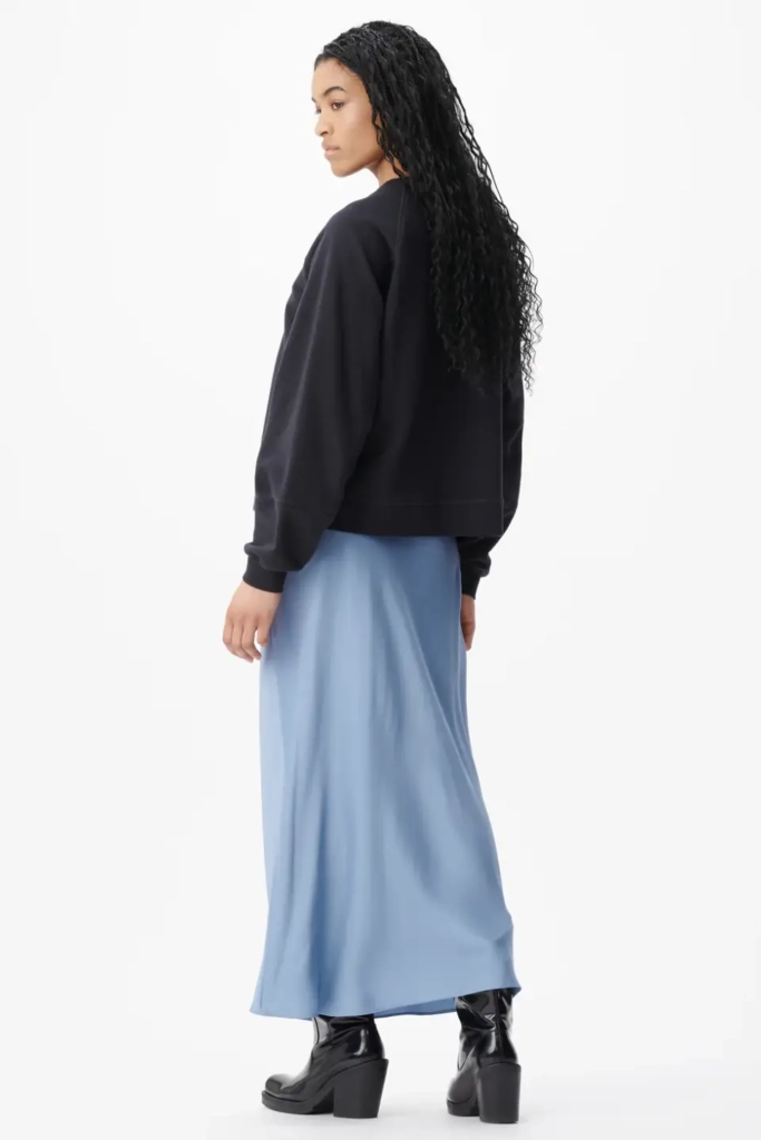 Lala Berlin Skirt Sasai viscose mix faded denim 50% Rabatt mit kostenlosem Versand