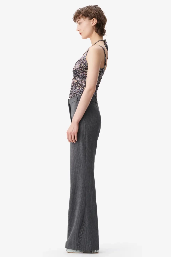 Lala Berlin Pants Pinka polyester mix anthracite stripe Begrenzt auf 3 Tage