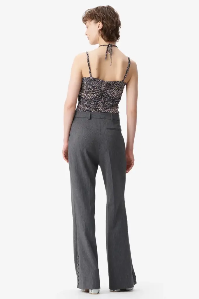 Lala Berlin Pants Pinka polyester mix anthracite stripe Begrenzt auf 3 Tage