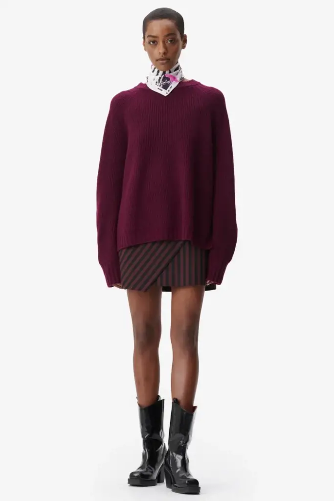 Lala Berlin Jumper Kaleva wool mix fudge Günstiger Verkauf