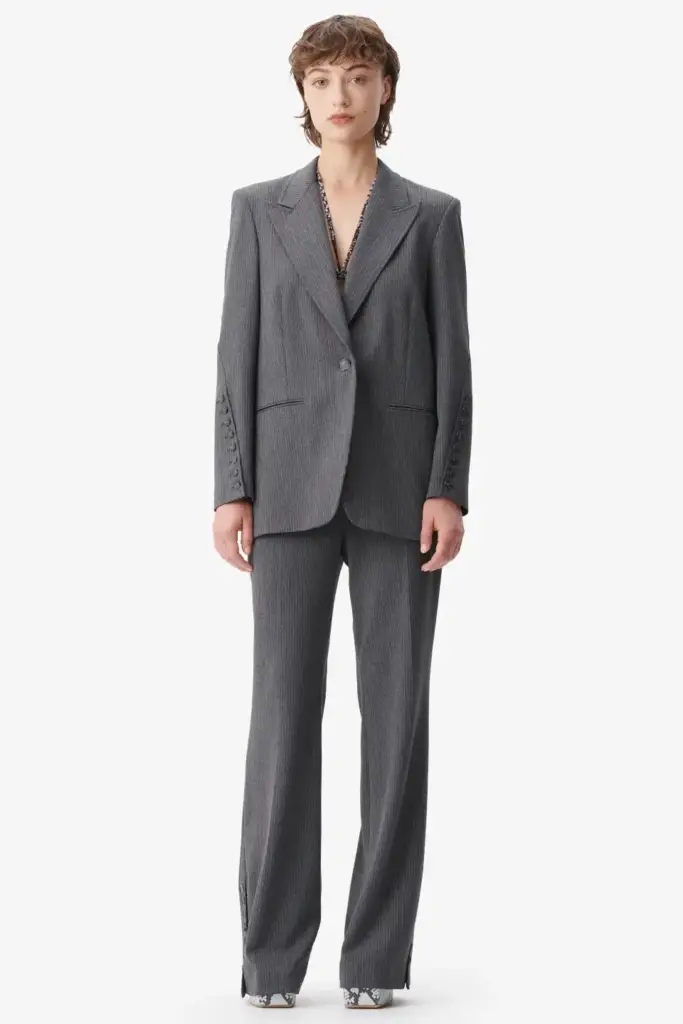 Lala Berlin Jacket Jula polyester mix anthracite stripe Limitierter Zeitrabatt