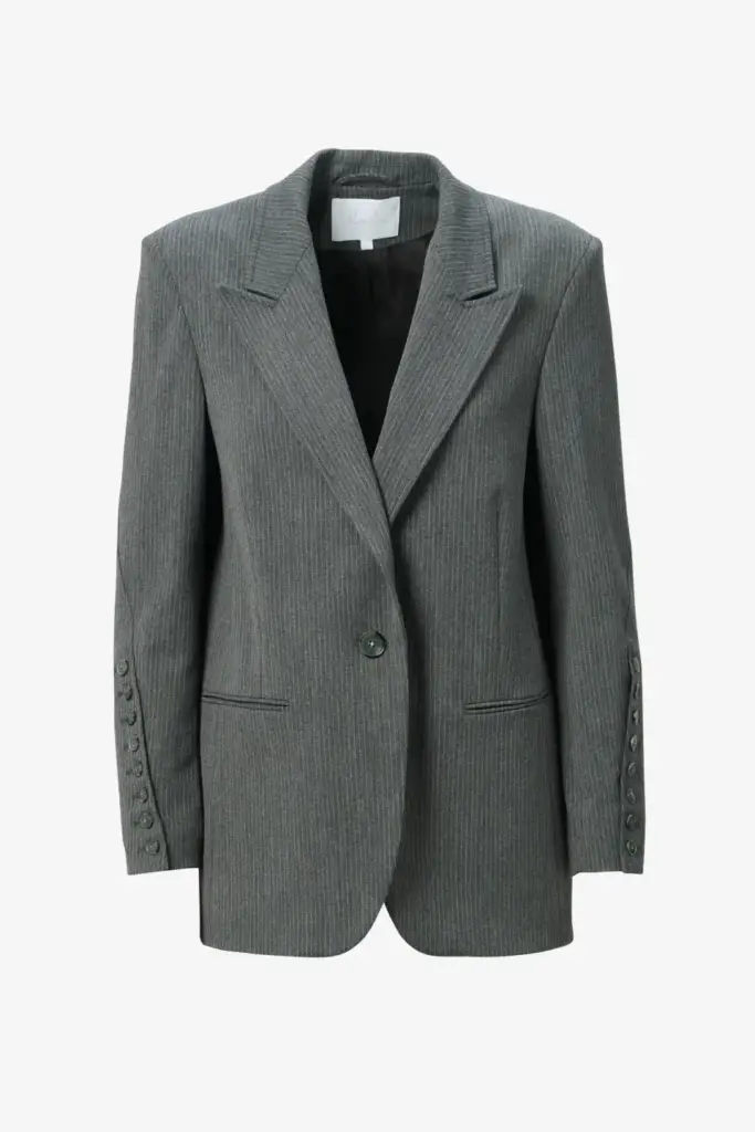 Lala Berlin Jacket Jula polyester mix anthracite stripe Limitierter Zeitrabatt