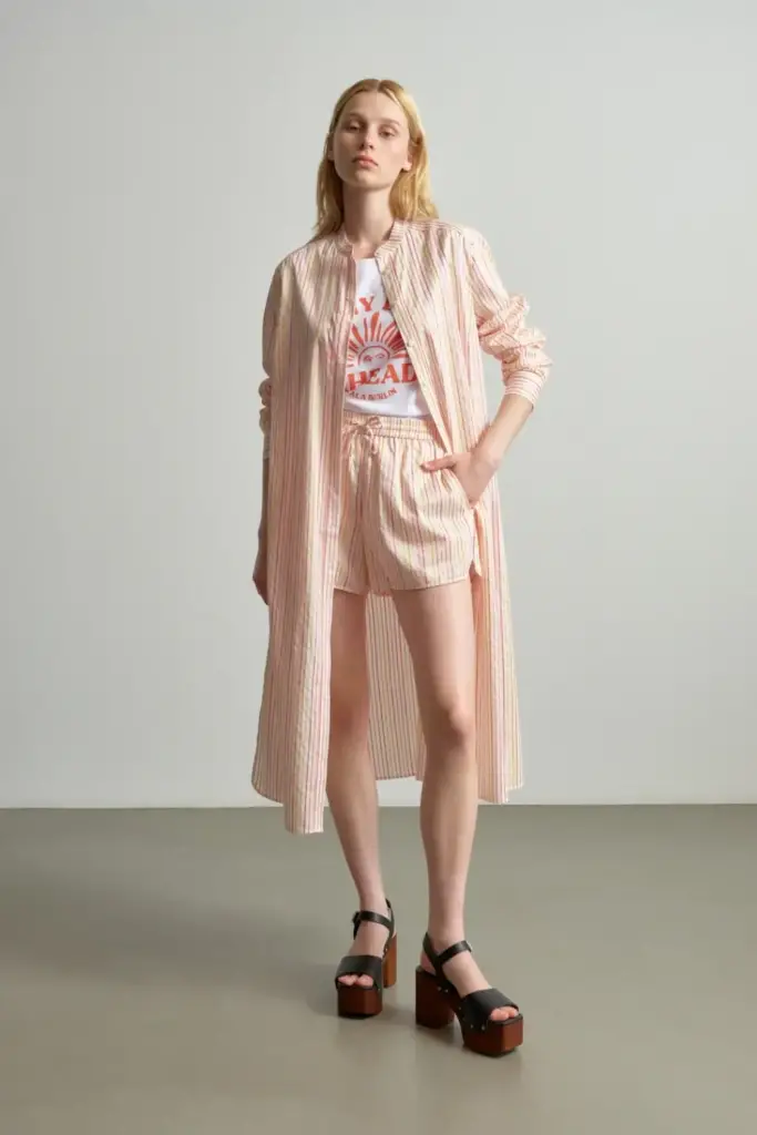Lala Berlin Dress Dune cotton mix multicolor stripe Günstig kaufen