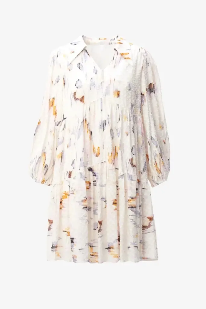 Lala Berlin Dress Dille viscose floral fountain pink Preisnachlass