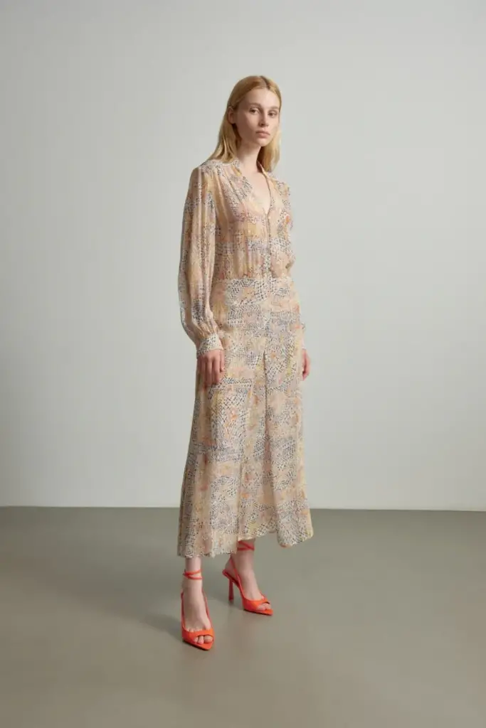 Lala Berlin Dress Deena viscose heritage garden Muttertagsangebot