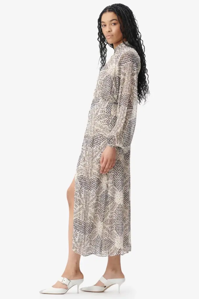 Lala Berlin Dress Dara viscose heritage star vanilla Valentinstagsangebot