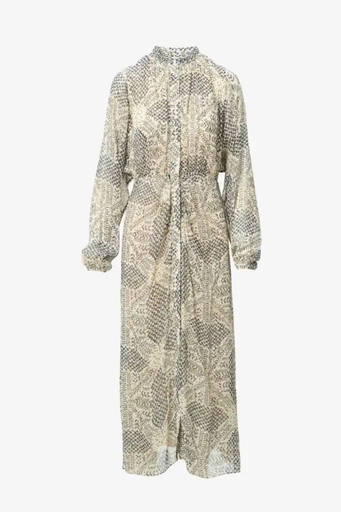 Lala Berlin Dress Dara viscose heritage star vanilla Valentinstagsangebot