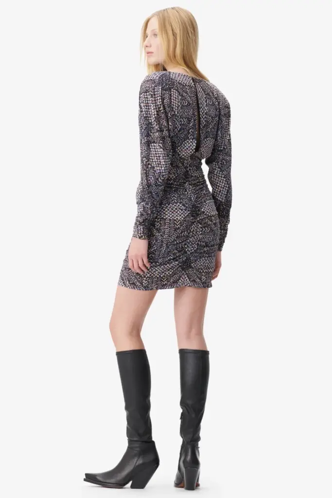 Lala Berlin Dress Danka viscose mix heritage star black Lagerräumung