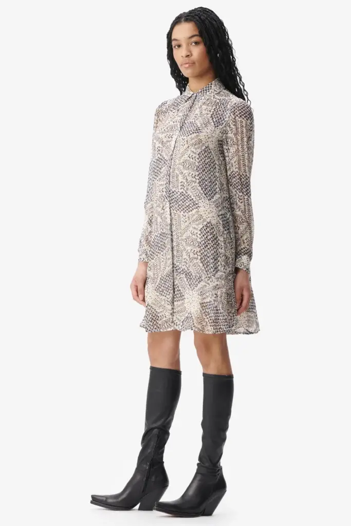 Lala Berlin Dress Dandara viscose heritage off white Heißer Verkauf