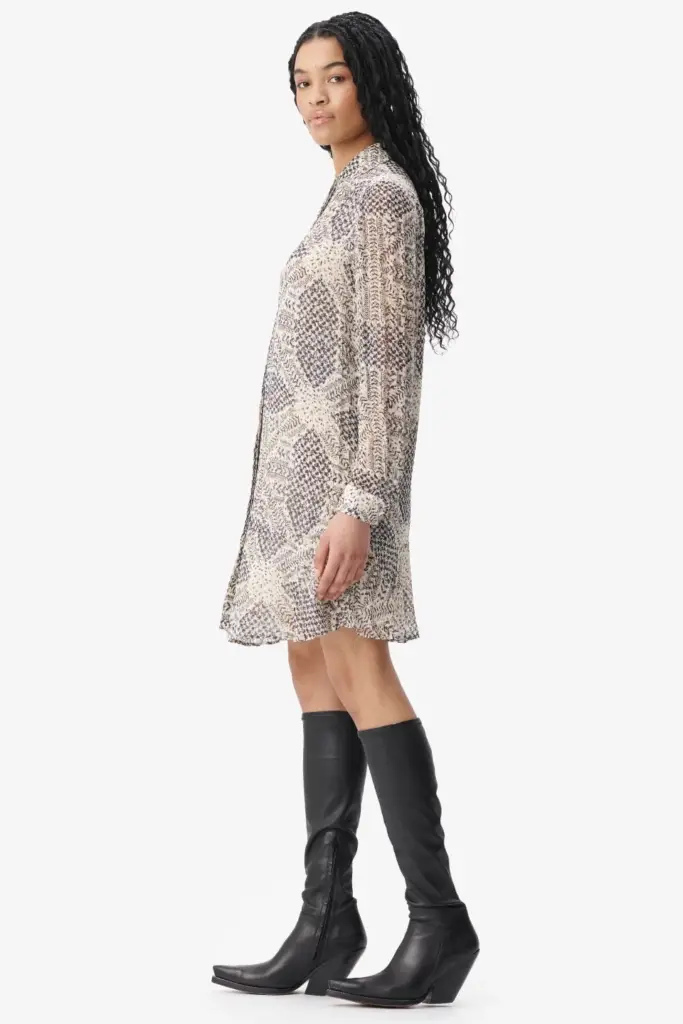 Lala Berlin Dress Dandara viscose heritage off white Heißer Verkauf