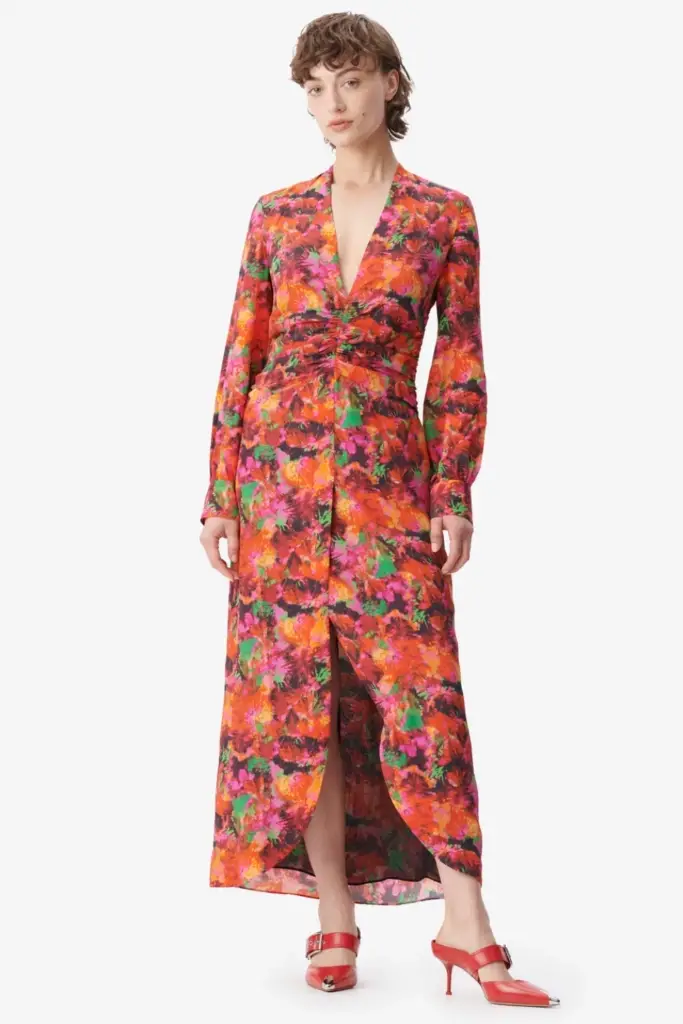 Lala Berlin Dress Damala viscose/silk blend shibori flower Neueste Mode
