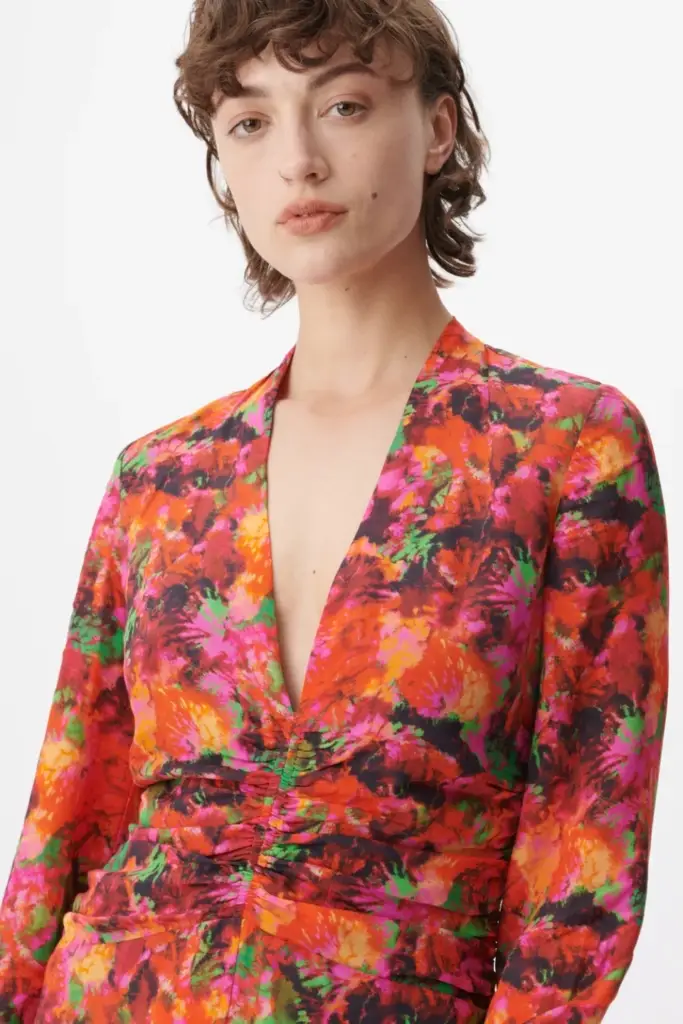 Lala Berlin Dress Damala viscose/silk blend shibori flower Neueste Mode