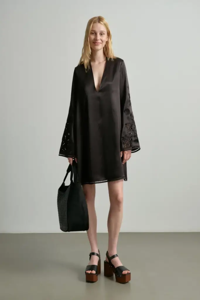 Lala Berlin Dress Dagur viscose black Zeitlich begrenztes Angebot