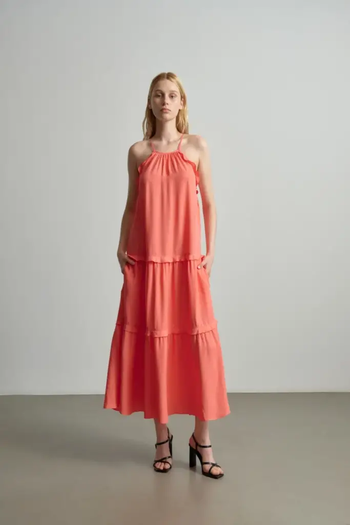 Lala Berlin Dress Daau viscose underwater melon Exklusive Angebote