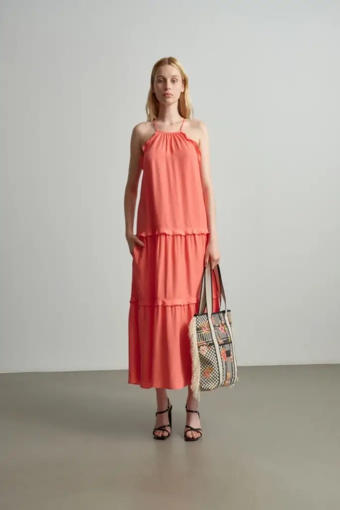 Lala Berlin Dress Daau viscose underwater melon Exklusive Angebote