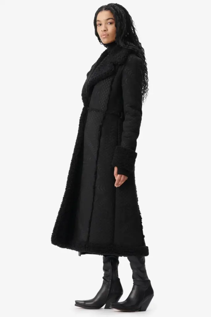 Lala Berlin Coat Osia polyester heritage star black Blitzangebot