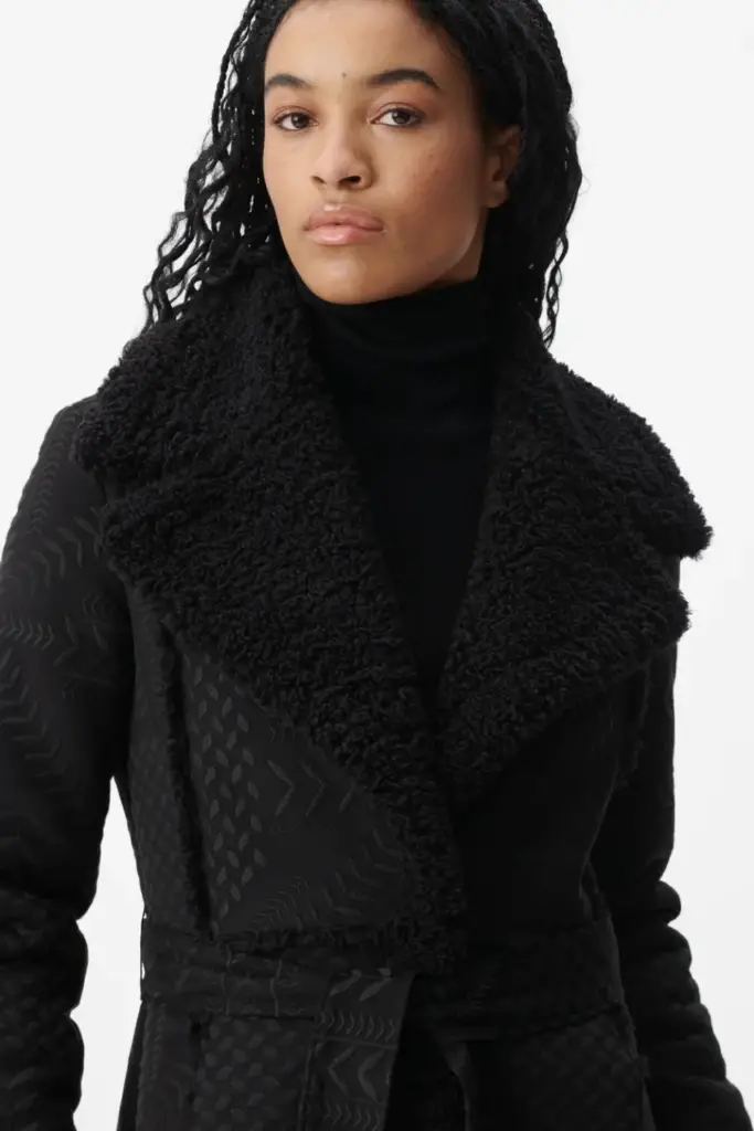 Lala Berlin Coat Osia polyester heritage star black Blitzangebot