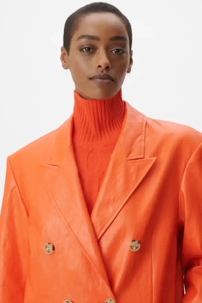 Lala Berlin Coat Odith viscose mix paprika Räumungsverkauf
