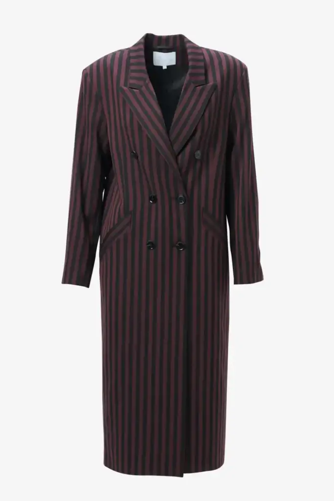 Lala Berlin Coat Odith polyester mix stripe fudge Kauf eins, bekomm eins gratis