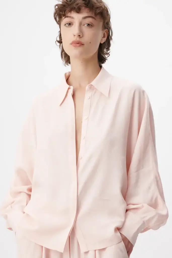 Lala Berlin Blouse Buccia viscose mix lalagram peach blush Riesige Ersparnisse