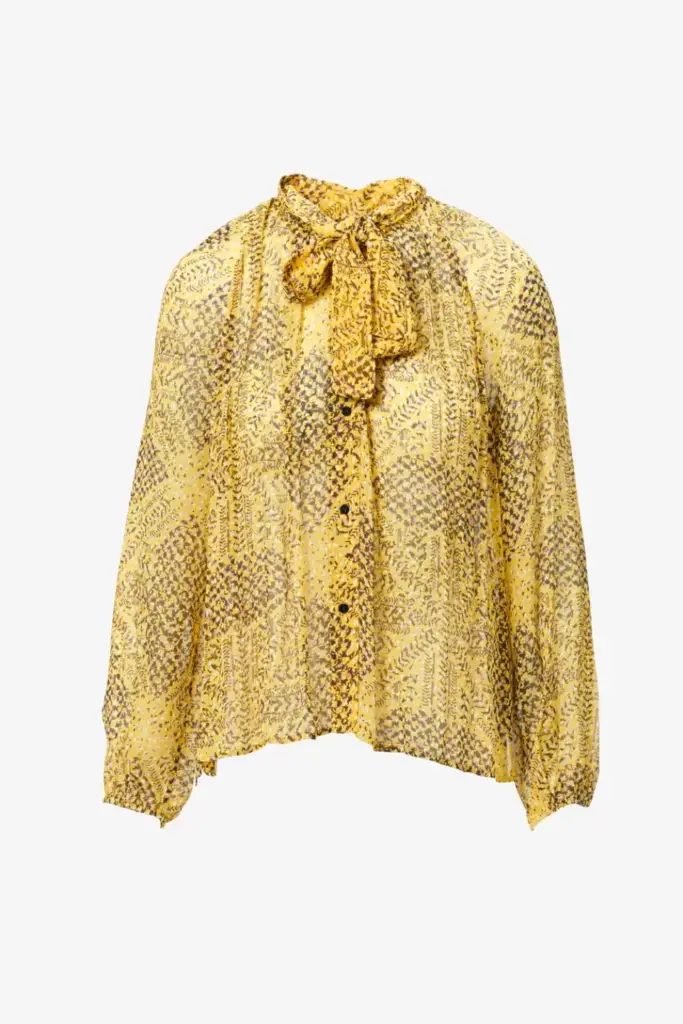 Lala Berlin Blouse Brooks viscose heritage star yellow Super Sparpreis
