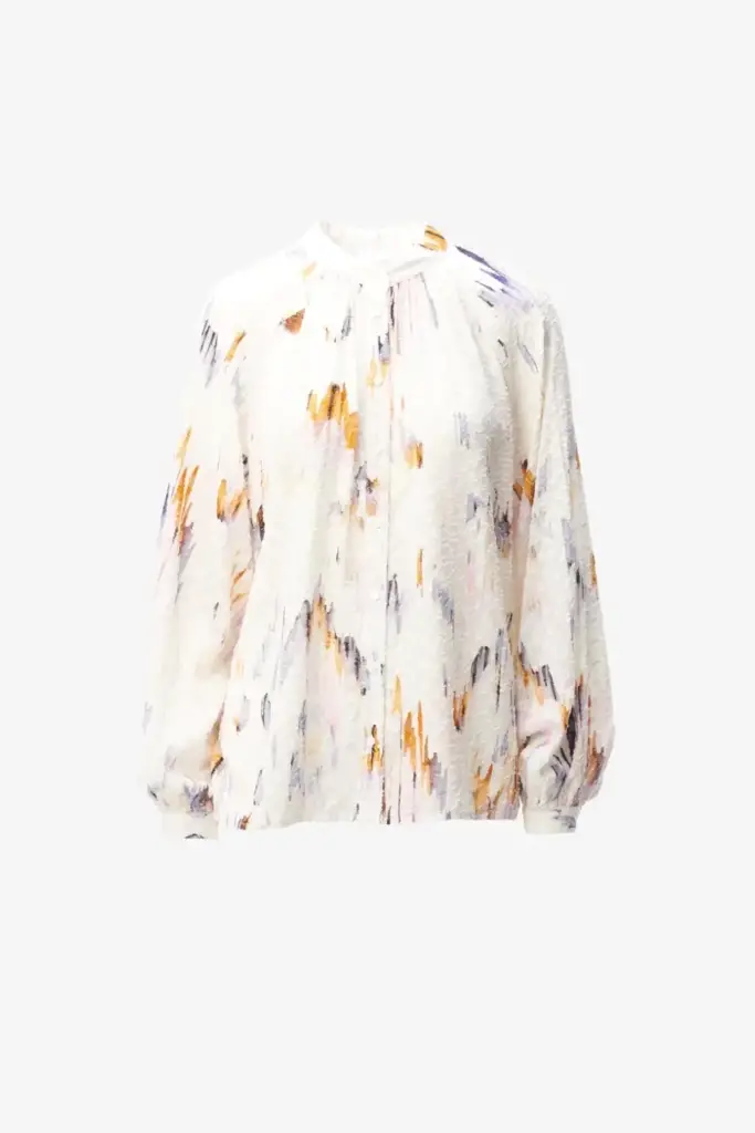 Lala Berlin Blouse Binoa viscose floral fountain pink Begrenzte Freigabe
