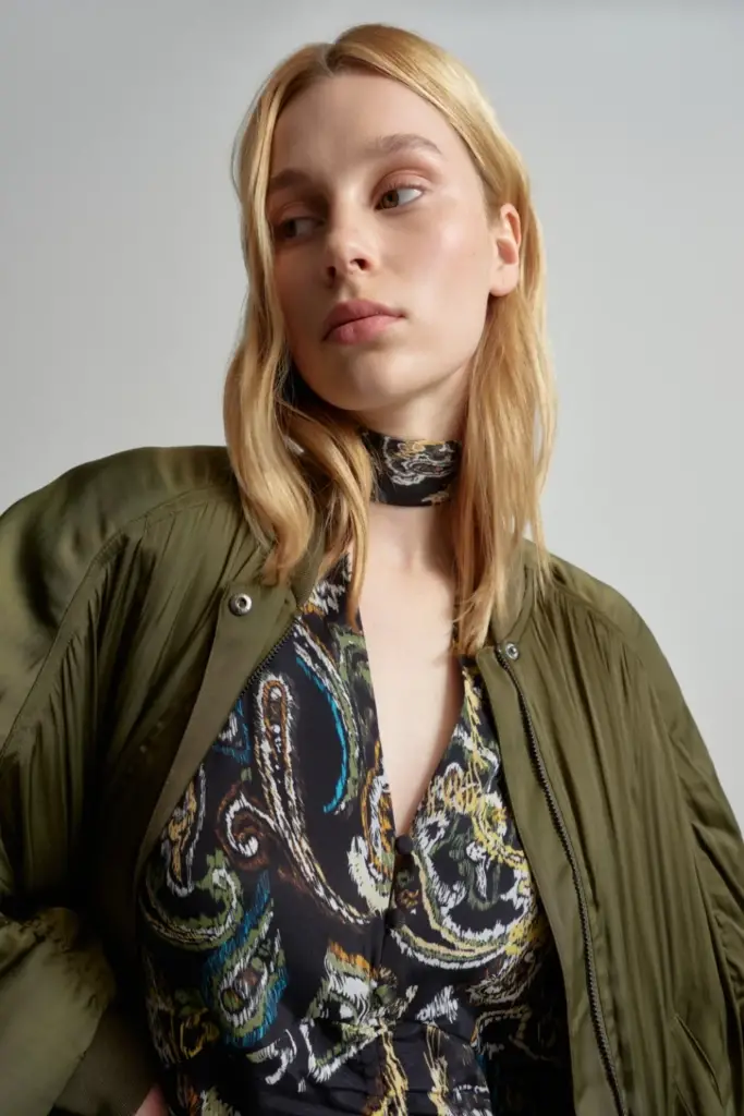 Lala Berlin Jacket Jordin polyester mix olive Bis zu 65% Rabatt