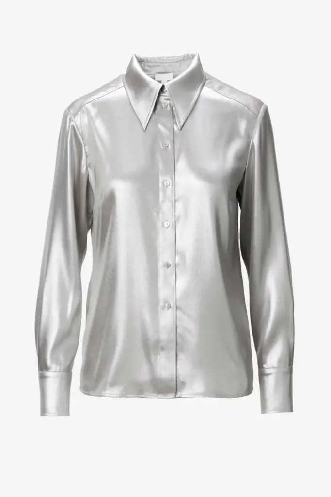 Lala Berlin Blouse Bemara polyester silver Nur für heute