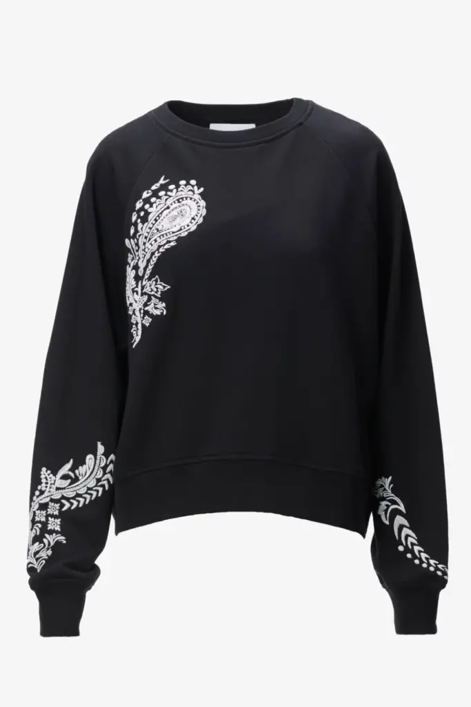 Lala Berlin Sweatshirt Ijora cotton paisley black Vierteljährliche Förderung