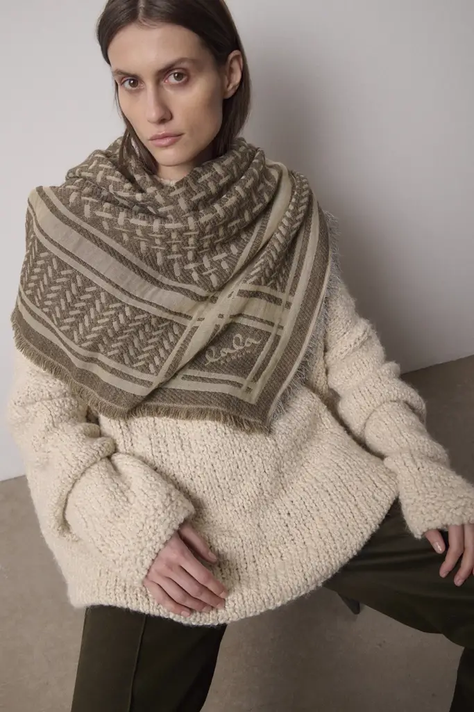 Lala Berlin Triangle Anaya wool mix stone Riesige Rabatte