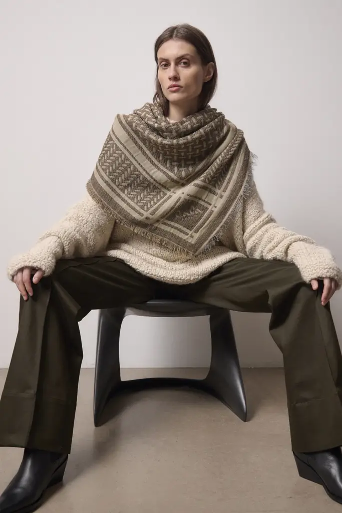 Lala Berlin Triangle Anaya wool mix stone Riesige Rabatte