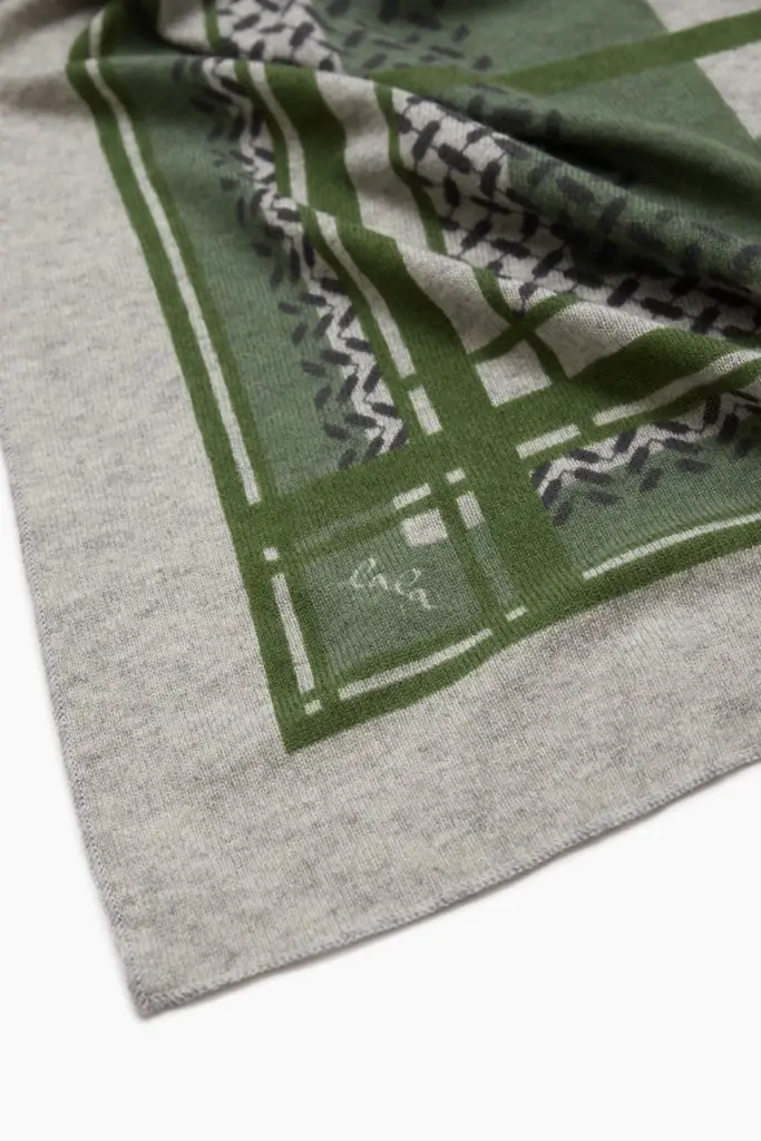 Lala Berlin Triangle Double Heritage cashmere flanella/olive 50% Rabatt mit kostenlosem Versand