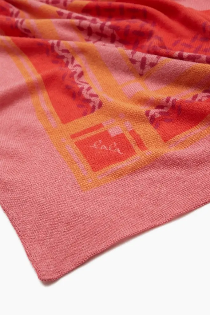 Lala Berlin Triangle Double Heritage cashmere rosa/orange Online