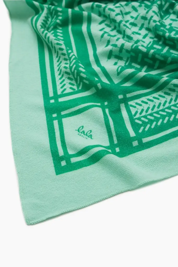 Lala Berlin Triangle Puzzle cashmere goryeo/green Verkauf