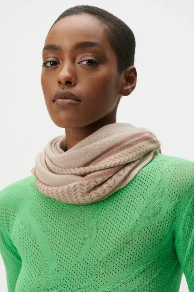 Lala Berlin Triangle Heritage Double cashmere sand flip Fabrikverkauf