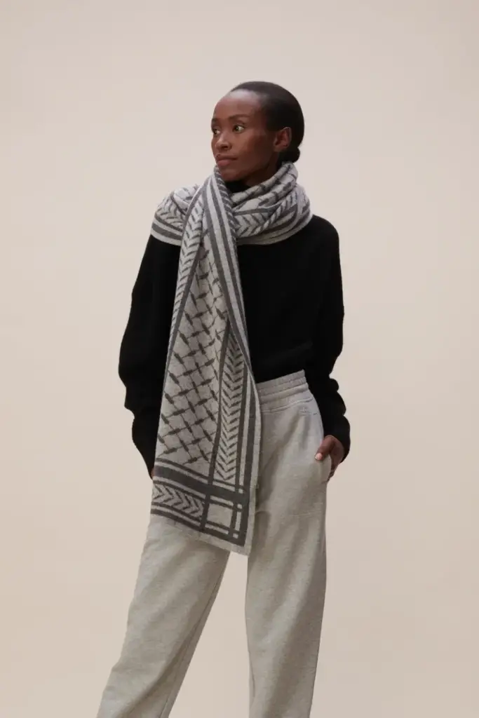 Lala Berlin Scarf Chuck cashmere light grey Fabrik Onlineshop