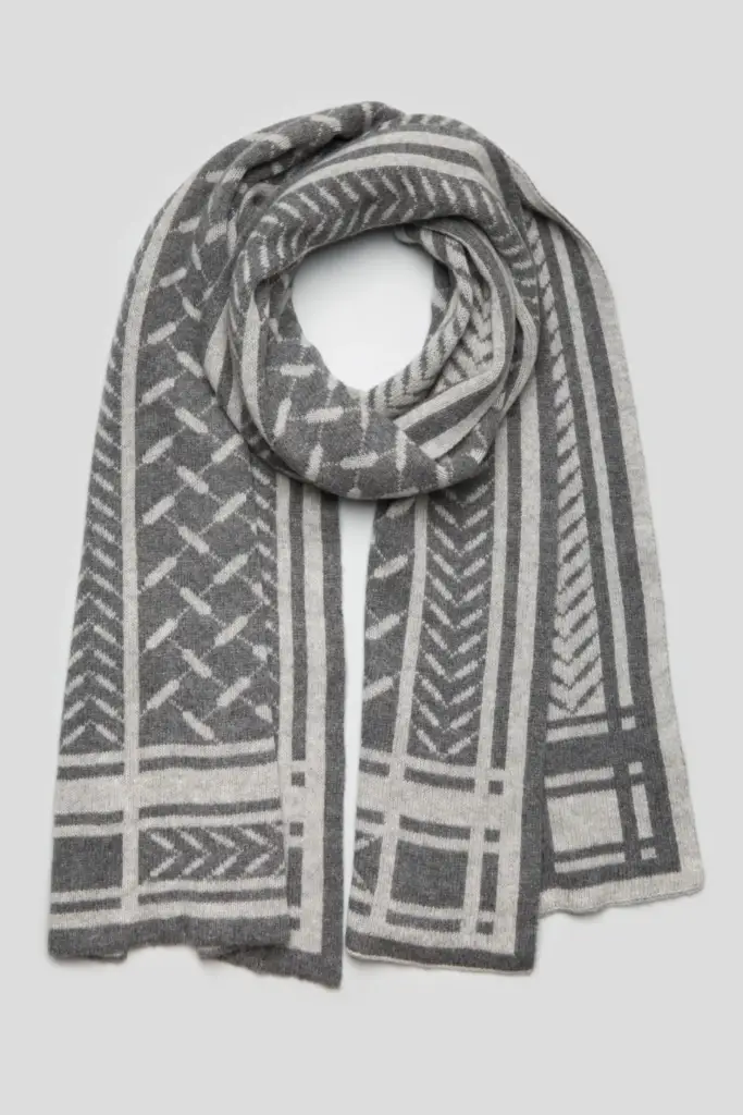 Lala Berlin Scarf Chuck cashmere light grey Fabrik Onlineshop