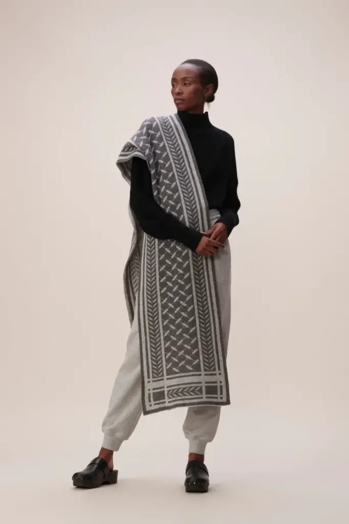 Lala Berlin Scarf Chuck cashmere light grey Fabrik Onlineshop