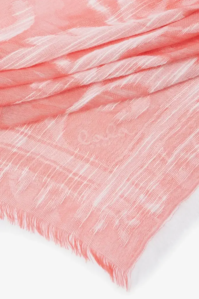 Lala Berlin Triangle Alvid viscose mix flower fountain pink Begrenztes Angebot