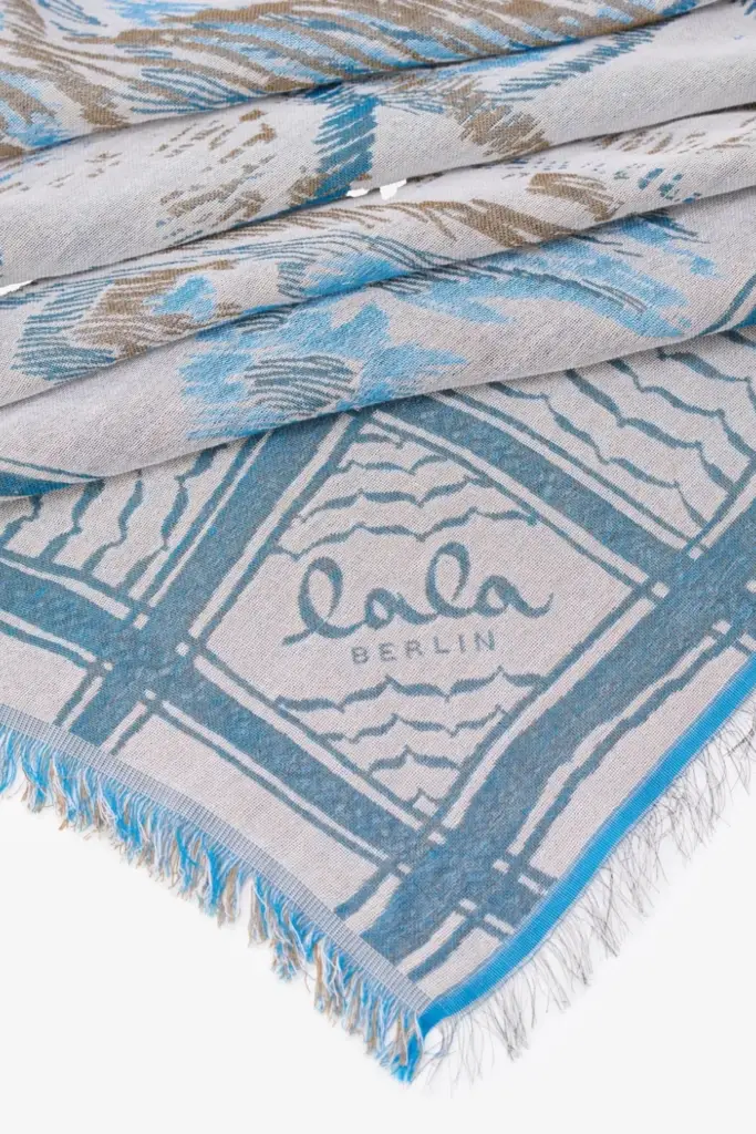 Lala Berlin Triangle Amalino cotton mix paisley park blue Online Shopping