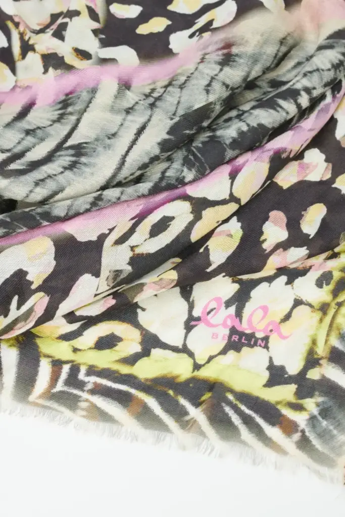 Lala Berlin Scarf Abix modal mix animal patchwork VIP-Rabatte