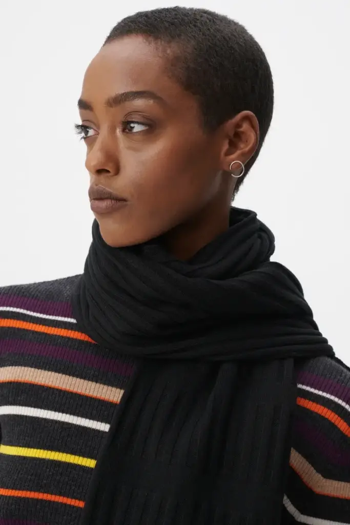 Lala Berlin Scarf Anissa wool mix black Kostenlose Rückgabe