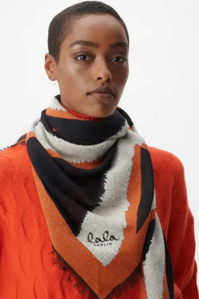 Lala Berlin Triangle Ajen wool mix bold zebra black Bis zu 60% Rabatt