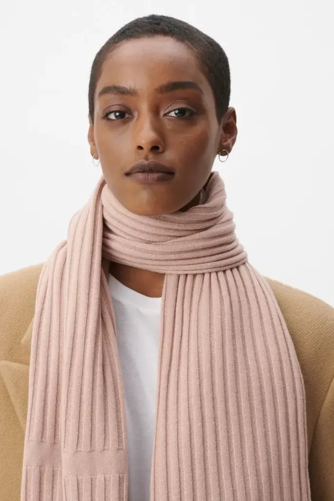 Lala Berlin Scarf Anissa wool mix rosewater Nur für heute