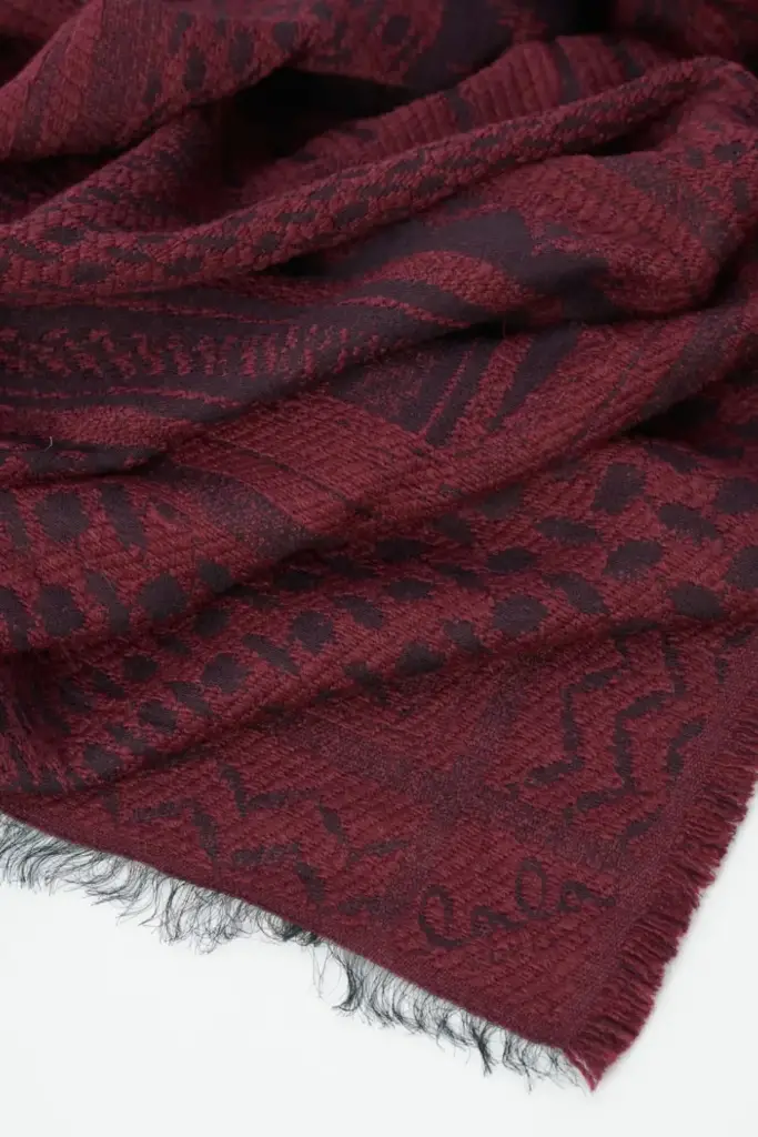 Lala Berlin Scarf Anais wool mix zebra fudge Sonderangebot der Fabrik