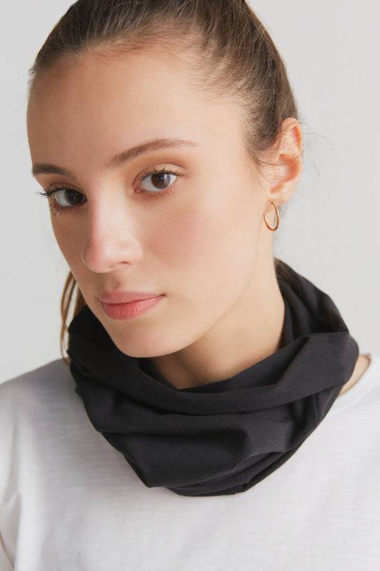 Leela Cotton 9625-021 | Unisex Schlauchschal - Schwarz Sonderangebot
