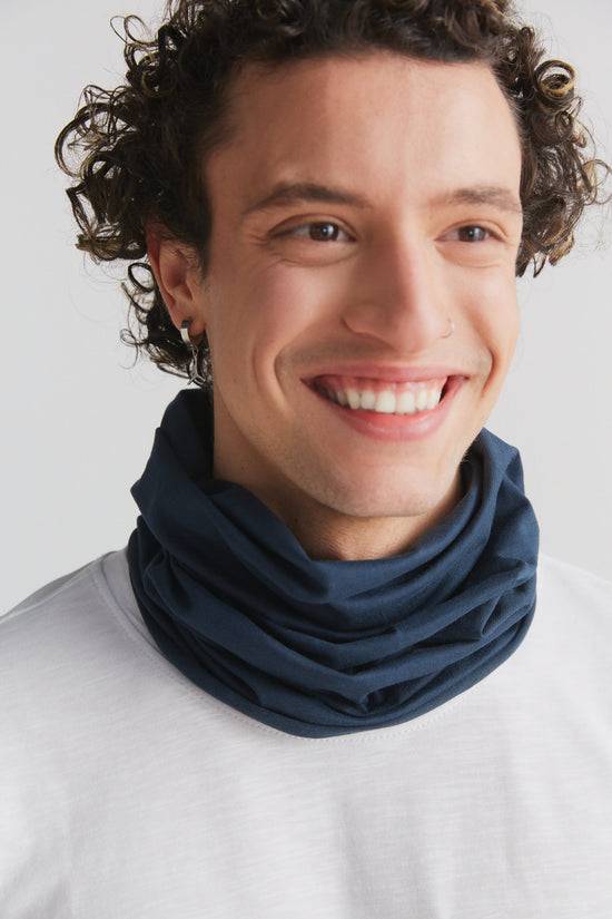 Leela Cotton 9625-048 | Unisex Schlauchschal - Navy Großer Ausverkauf