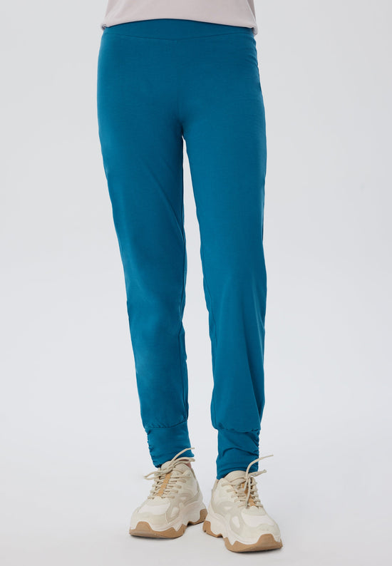 Leela Cotton 4415P | Damen Yogahose stretch - Petrol Begrenztes Angebot