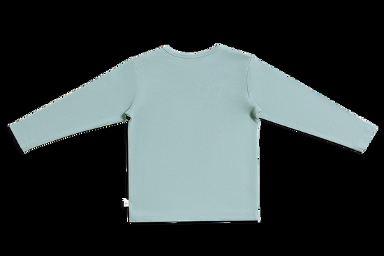 Leela Cotton 2286 | Baby Basic Langarmshirt - Taubenblau Vatertagsangebot