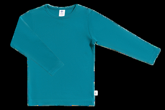 Leela Cotton 2065 | Baby Basic Langarmshirt - Ozeanblau Valentinstagsangebot